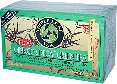 Green Tea-No Caffeine With Ginkgo & Chinese Herbs - 20 - Bag