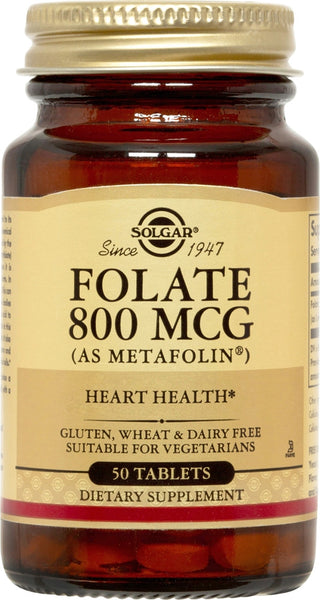 Solgar - Folate As Metafolin 800 mcg. - 50 Tablets