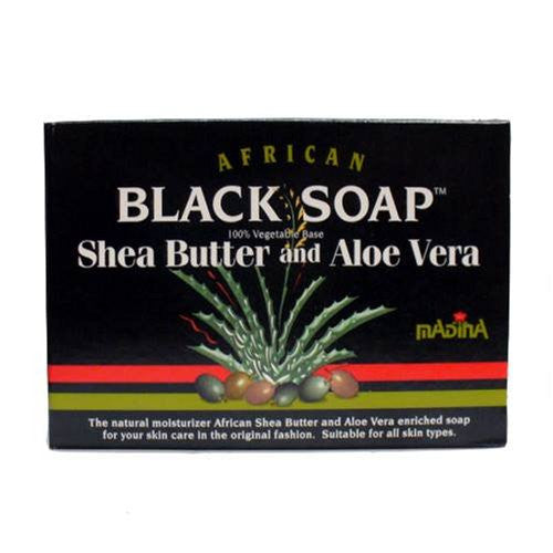 Madina African Black Soap Shea Butter & Aloe Vera 3.5oz