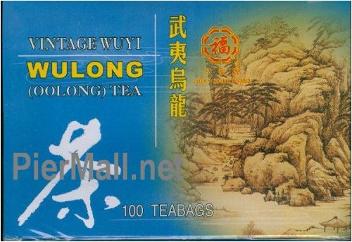 Lucky Eight All Natural Vintage Wuyi Oolong (Wu Long) Tea - 100 Individually Wrapped Teabags - 7.0 Oz