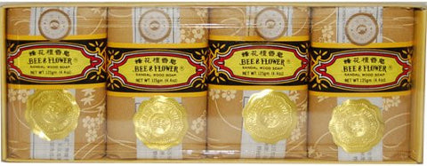 Bee & Flower Sandalwood Soap 4.4oz, 4 Pack/case