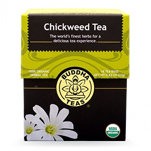 Chickweed Tea - Organic Herbs - 18 Bleach Free Tea Bags