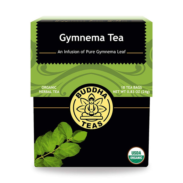 Organic Gymnema Sylvestre Leaf Tea - Kosher, Caffeine Free, GMO-Free - 18 Bleach Free Tea Bags