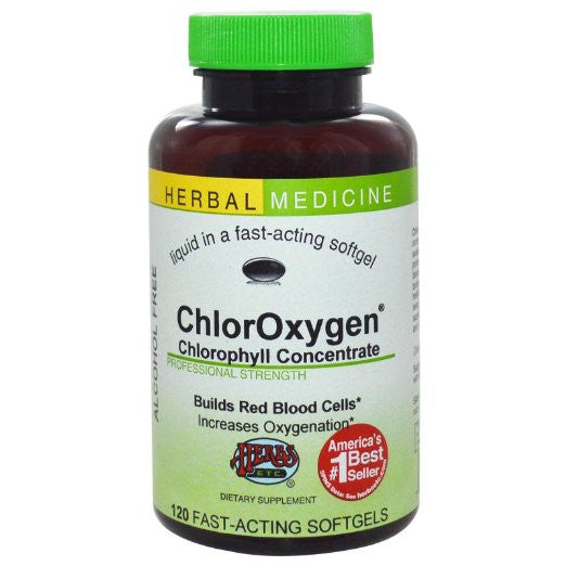 Herbs Etc - ChlorOxygen Chlorophyll Concentrate Professional Strength Alcohol Free - 120 Softgels