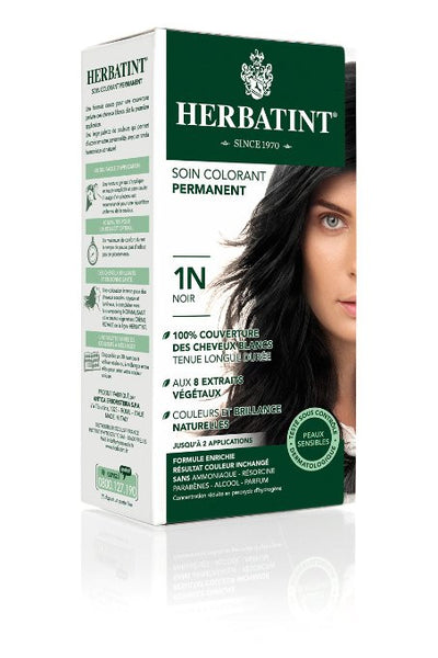 Herbatint Permanent Herbal Haircolor Gel, 1N Black, 4.56 Ounce