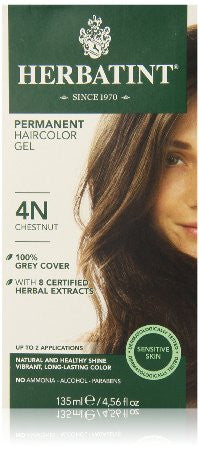 Herbatint Permanent Herbal Haircolor Gel, 4N Chestnut, 4.56 Ounce