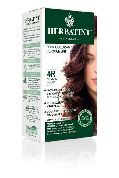Herbatint Permanent Herbal Haircolor Gel, 4R Copper Chestnut, 4.56 Ounce