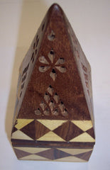 6" Joint Wood Pyramid Incense Holder
