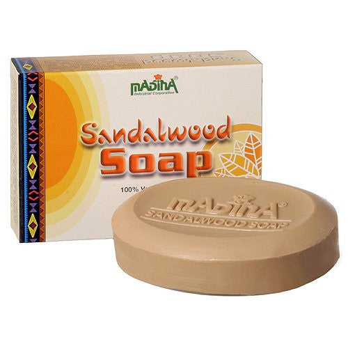 Madina Sandalwood Soap 100% Vegetable Base 3.5 Oz