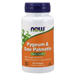 Now Foods Pygeum and Saw Palm Extract, Soft-gels, 60-Count