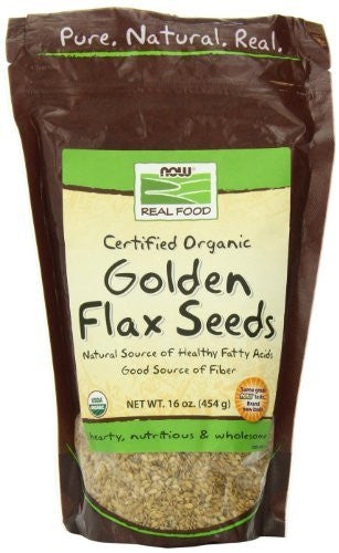 NOW Foods Organic Golden Flax Seeds Meal