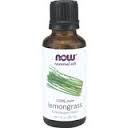 Now Foods Lemongrass Oil 100% Pure, 1 Ounce (Pack of 2)