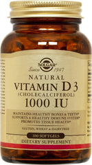Solgar Vitamin D3 (Cholecalciferol) 1000 IU 100 Softgels