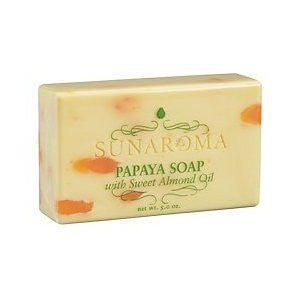 Sunaroma Papaya Soap with Sweet Almond Oil 5 Oz