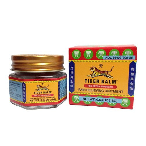 Tiger Balm Red Extra Strength Pain Relieving Ointment 0.63 Oz Jar