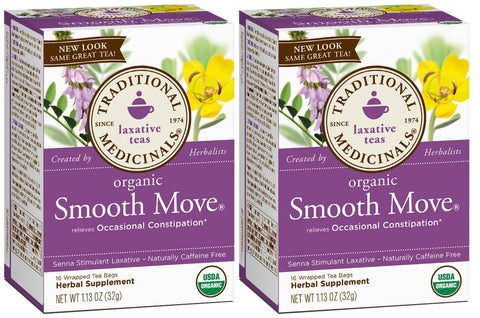 Traditional Medicinals Organic Smooth Move Herbal Tea 16 Tea Bags