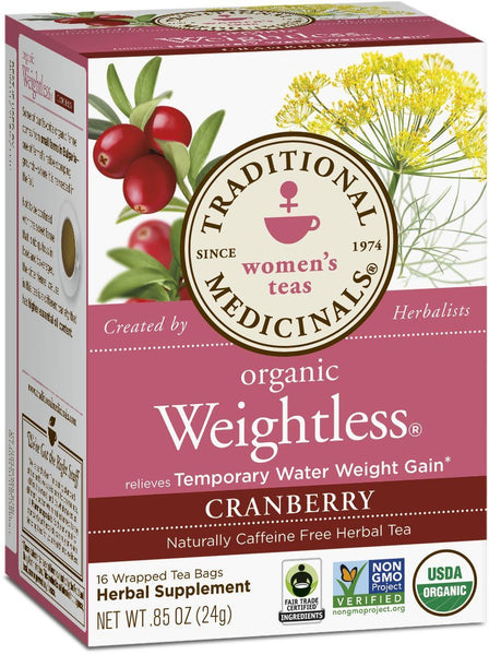Traditional Medicinals Organic Weightless, Cranberry, 16-Count Boxes