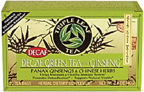 Triple Leaf Tea Decaf Green Tea With Ginseng 20 Tea Bags