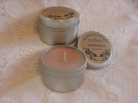 All Natural Soy Wax by Bennington Candle Travel Tin Size