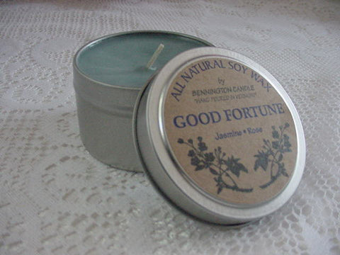 All Natural Soy Wax by Bennington Candle Travel Tin Size