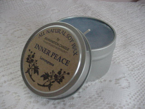 All Natural Soy Wax by Bennington Candle Travel Tin Size