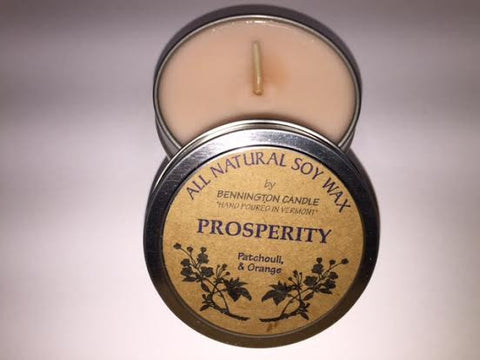 All Natural Soy Wax by Bennington Candle Travel Tin Size