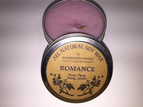 All Natural Soy Wax by Bennington Candle Travel Tin Size