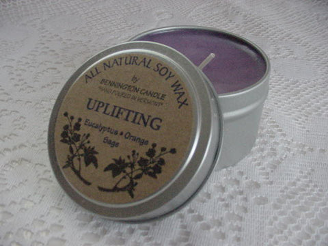 All Natural Soy Wax by Bennington Candle Travel Tin Size