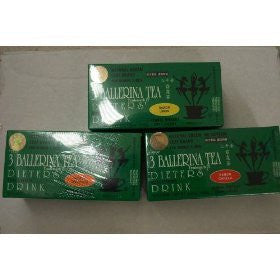 3 Ballerina Tea Extra Strength 54 Tea Bags in 3 Boxes (1x Lemon, 1x Cinnamon, 1x Orange)