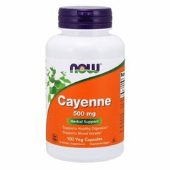 NOW Foods Cayenne, 100 Capsules / 500mg 3 Pack